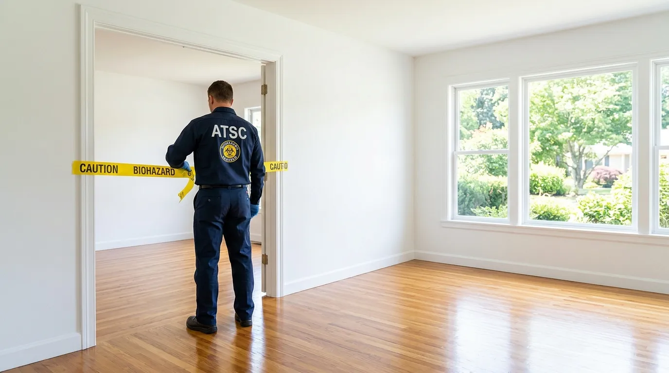 Certified biohazard cleanup crew performing Decomposition Cleanup in Brandon